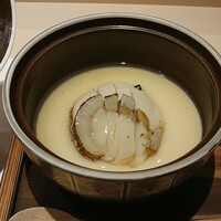上野 榮 - ほたて＆ほうれん草の茶碗蒸し