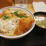 かつや - カツ丼(松)、とん汁(小)