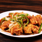 Stir-fried chicken with black pepper