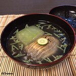 御料理 寺沢 - 太刀魚､冬瓜､蓴菜の椀物