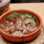 波へい - 鶏せせりアヒージョ