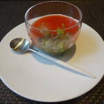 レストラン ラ・フロレゾン・ドゥ・タケウチ - ～LA TOMATE～フルーツトマトのガスパチョ ラ・フロレゾン風