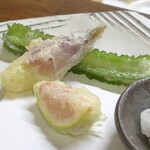 桶家乃隠居 - いちじく、茗荷、四角豆