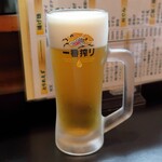 いかやき やまげん - 一番搾り生ビール