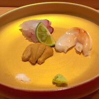 鮨 さかい - お造り甘鯛、鳥貝、唐津の赤雲丹