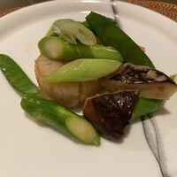 オーパス ワン - 貝柱とアスパラ炒め