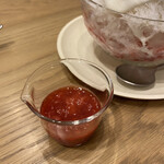 モンサンクレール - ラズベリーと苺のコンポート。
            これは美味しい。