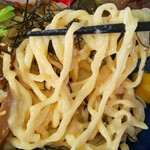 ケラン - 冷し中華(ごまだれ)の自家製平打ち多加水中太縮れ麺(R2.8.28撮影)