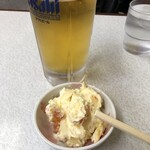 ゆたか食堂 - 生のちょい呑みセット600円でポテサラと・・