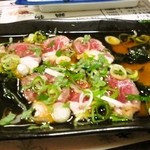 Tanukiya - ラム肉のタタキ。臭みもくせもなくて美味しかった！