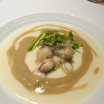 フォリオリーナ・デッラ・ポルタ・フォルトゥーナ - バッサーノの白アスパラガスとパルミジャーノのスープ　