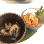 Ajino Shuuka - なまこ酢とホヤのお造り伊達産の柿を添えて