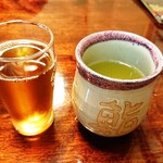 満寿鮨 - 冷たいむびちゃと温かい緑茶