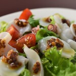 Carpaccio of island octopus and homemade chili oil