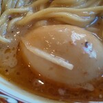 味噌担担麺 style林 - 濃厚坦坦に浮かぶ味玉(笑)