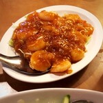 台南担仔麺 - エビチリ。