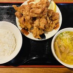 まんぼう - 山盛り唐揚げ定食