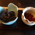 日本料理 「さくら」  - 美味しい昆布の佃煮と鰹の佃煮