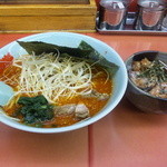 山岡家 - 激辛味噌+チャーシュー丼