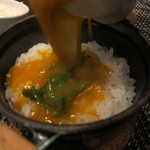 レストラン バカール - 炊き上がったご飯いスープドポアソンを掛けて・・・