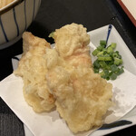手打うどん 長谷沼 - とり天