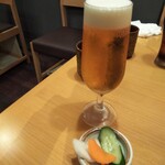 とんかつ けい太 - 暑い日はビールと決まってます。