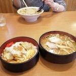 更科 - カツ定食中華そばセット