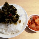 中華そば 丸京 - ライスセットと高菜