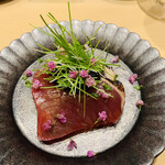 鮨 由う - ・気仙沼産鰹 海苔醤油で