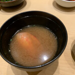 鮨 由う - 牡丹海老の味噌汁