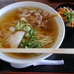 のむぎ - 料理写真:肉うどん(冷)+鶏皮焼肉たれ味丼