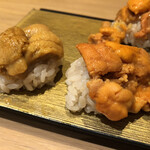 まんてん鮨 - ウニ食べ比べ