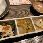 Genshisumiyaki Iroriya - 前菜3点盛り