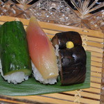 菊乃井 - 漬け物の寿司