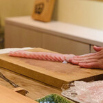 沼田 - 白甘鯛仕込み中