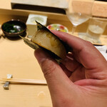 鮨 由う - ・平貝の磯辺焼き