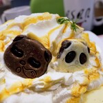 カフェ アサン - スフレホットケーキ クルミカスタードキャラメル