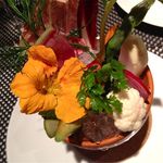 レストラン バカール - 植木鉢：日本各地から取り寄せた有機野菜