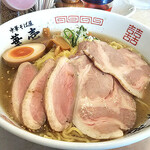 華壱 - 冷やしそば（塩）＋大盛＋鴨燻製