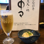 Sumibi Tori Nakanaka - 生ビール小＆お通し