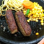 ペッパーランチ 新さっぽろカテプリ店 - 肉塊ハンバーグ200g(食いかけ) サラダをつけて1144円