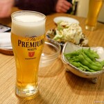 h Yakitori Ba-Doman - 2020年3月　生ビール【税抜500円】中というより小やな～(^^;