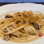 イタリア料理 スペランツァ - 【追加のパスタ】サーモンとカラスミのクリームソースのリングイネ