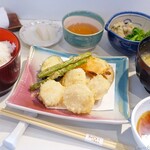 Kisetsu Ryourikojima - 2020年3月　お昼の定食（貝柱天）【税込1000円】