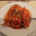 アチェーロ - ワタリガニのトマトソース大盛り