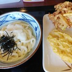 Marugame Seimen - おろし醤油うどん並＆れんこん天＆小えびかき揚げミニ