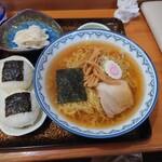 小島食堂 - 支那そば　おにぎりセット