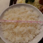 Mutsumi Shiyokudou - から揚げ定食（和風ｿｰｽ）680円 　お茶碗の直径15cm