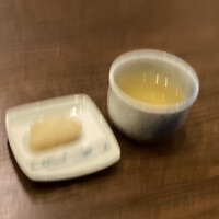 鮨みなと - 揚げた帆立と帆立の出汁