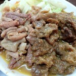 石神食堂 - ミックス（すじ、ホルモン）￥700
